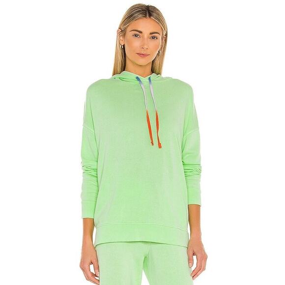 Revolve Sundry Basic Hoodie in Pop Lime Green Size 0 / US Womens XS - Picture 1 of 8
